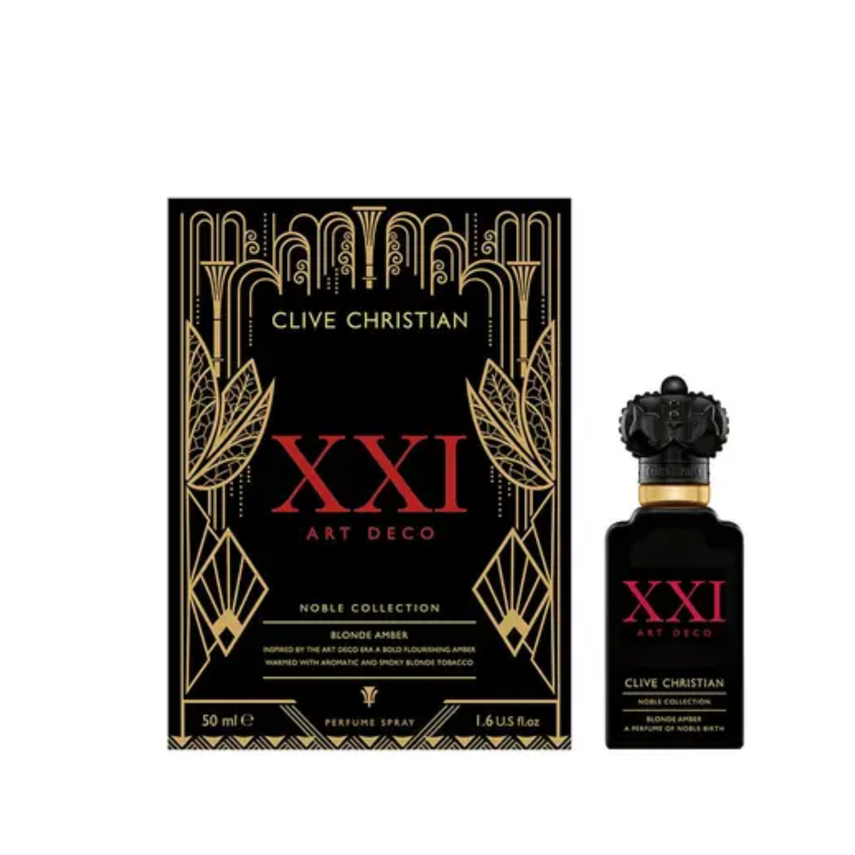 CLIVE CHRISTIAN NOBLE COLLECTION XXI ART  DECO BLONDE AMBER  PERFUME 50ML